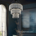 Glass crystal modern led chandelier hanging light